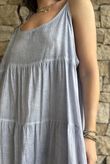 Lenni Cotton Tiered Dress Washed Denim